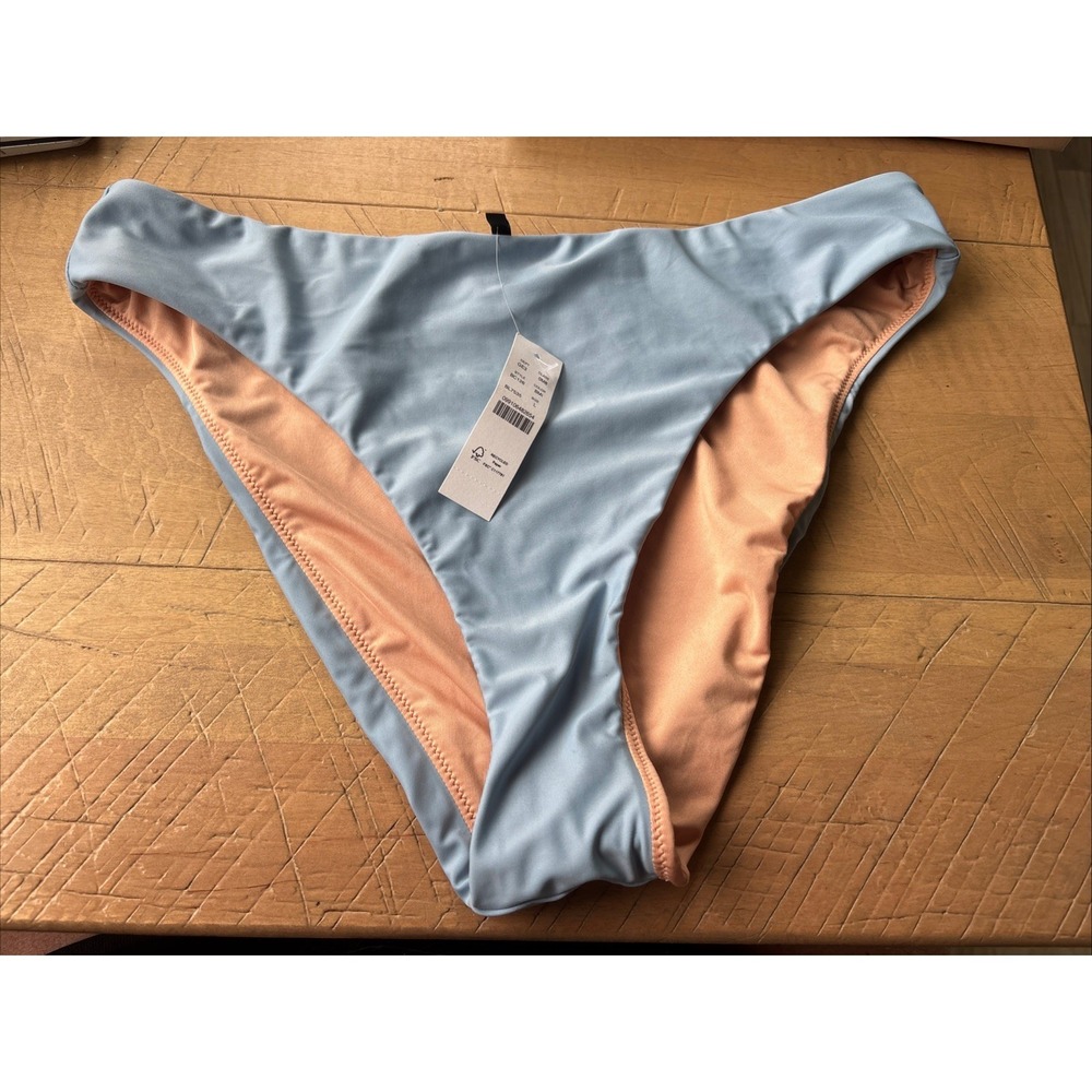 NEW J Crew Bikini Bottom Powder Blue Size Large BC7535